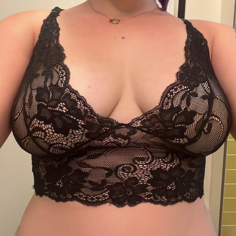 Lacey transparent bralette